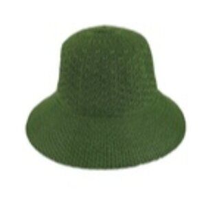Coolibar Womens UPF 50+ Marina Sun Hat Green  Woven Beach Travel Short Brim